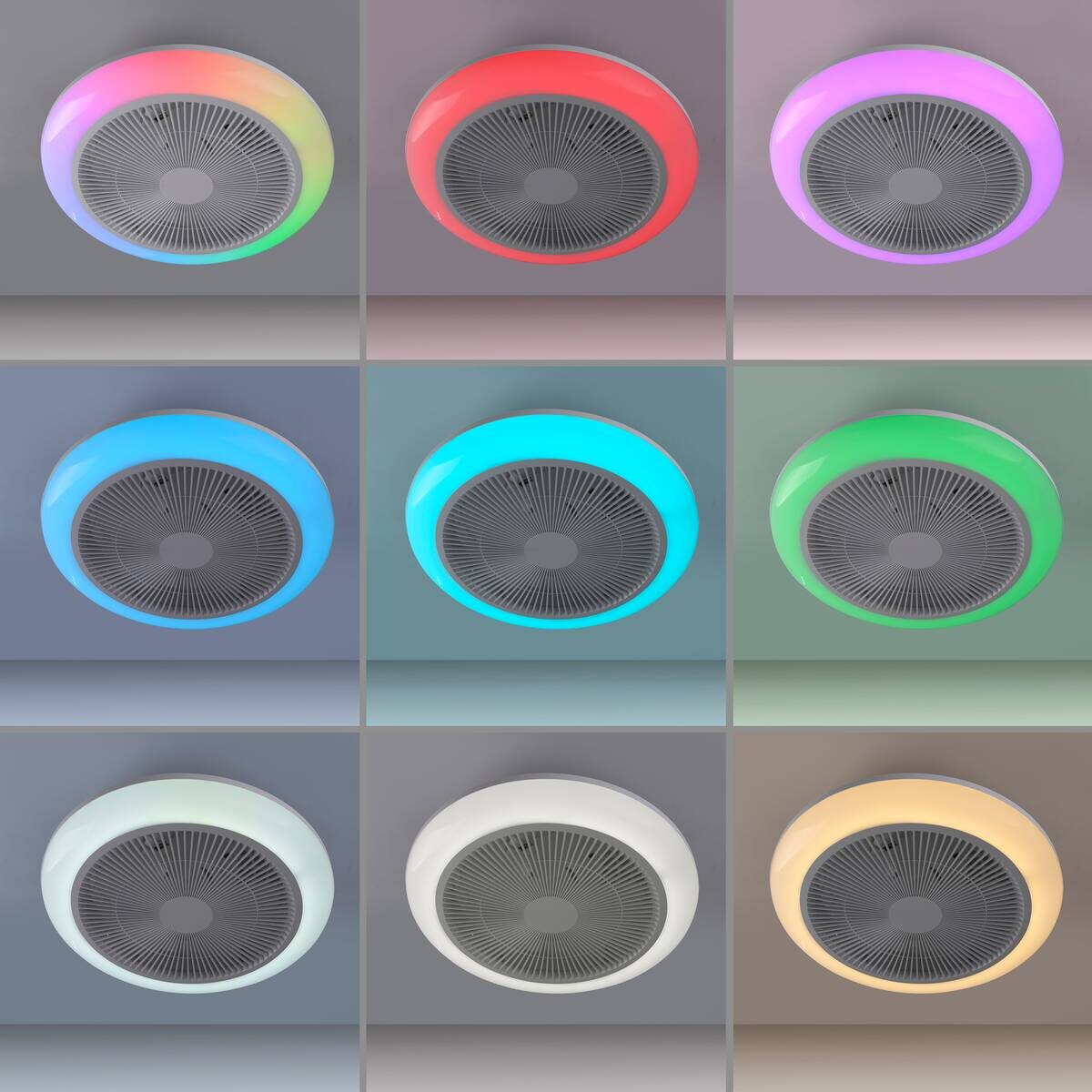 Just Light LED-Deckenventilator Brenda B/H/L: ca. 46x14x46 cm max. 22 W