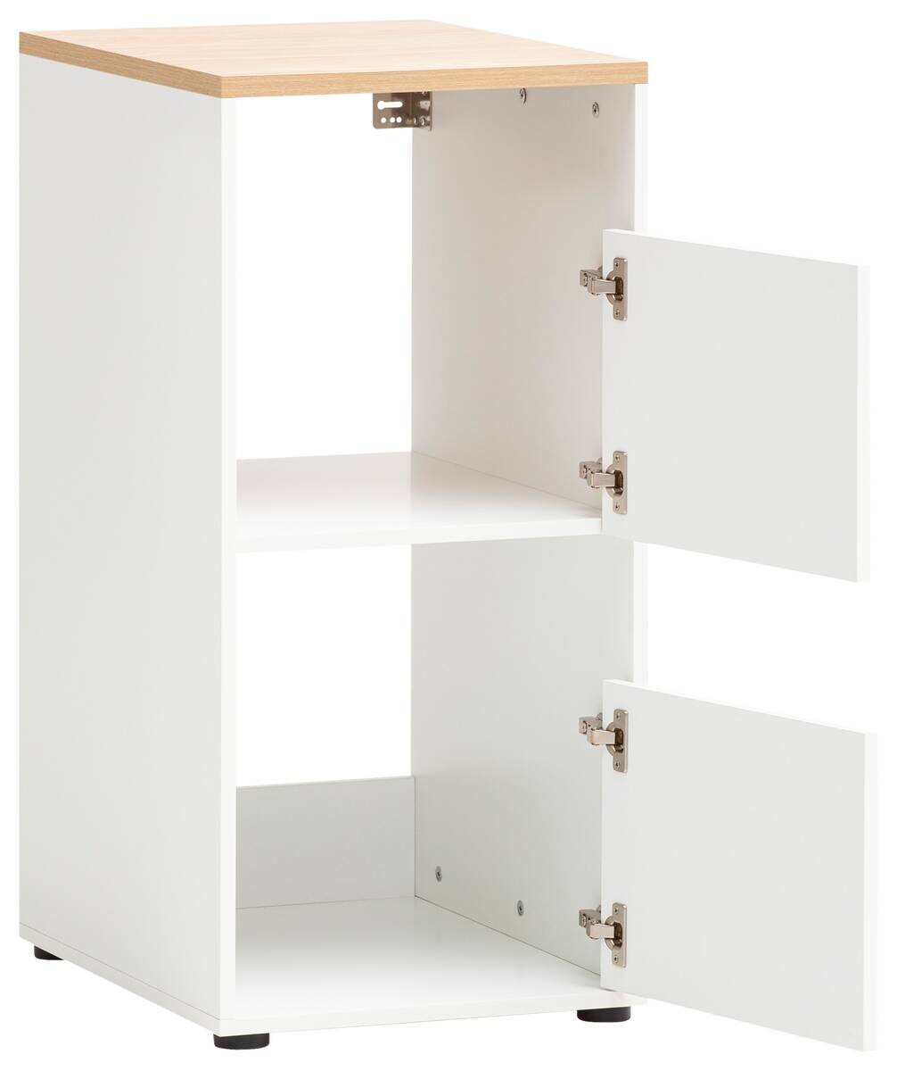 Unterschrank Solea weiß matt Eiche hell Nachbildung B/H/T: ca. 45,1x95,8x60 cm