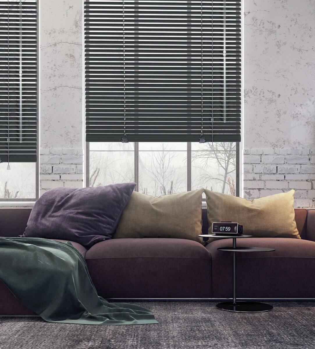 Alu-Jalousie Schiefergrau B/L: ca. 100x220 cm