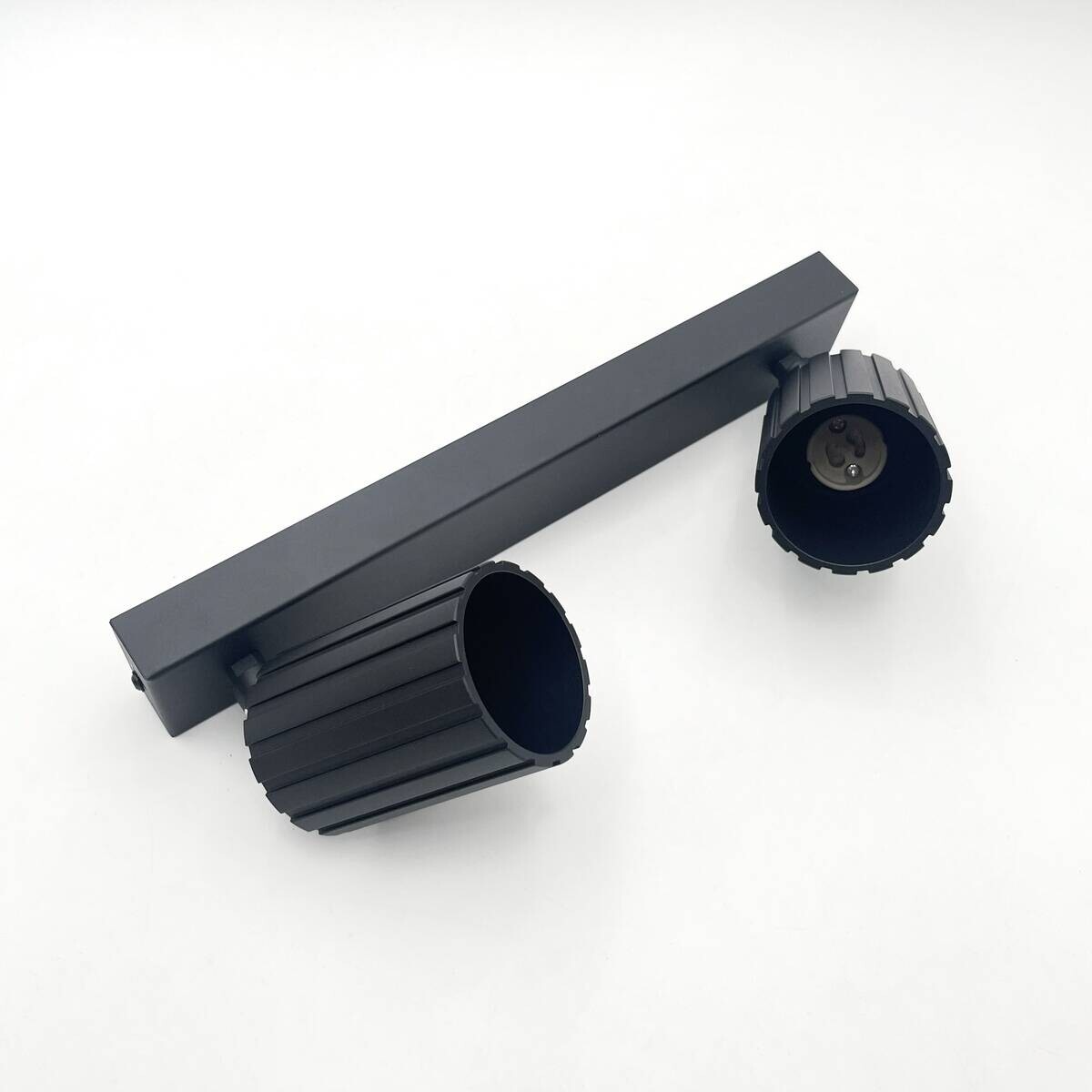 Lamkur Strahler Prisma schwarz Stahl B/H/L: ca. 6,5x16,5x30 cm 2 Brennstellen