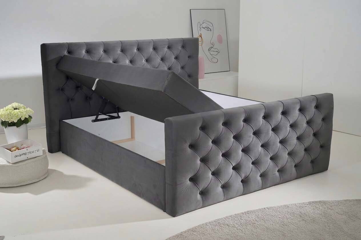 Boxbett Glow graubraun B/H/T: ca. 180x110x224 cm