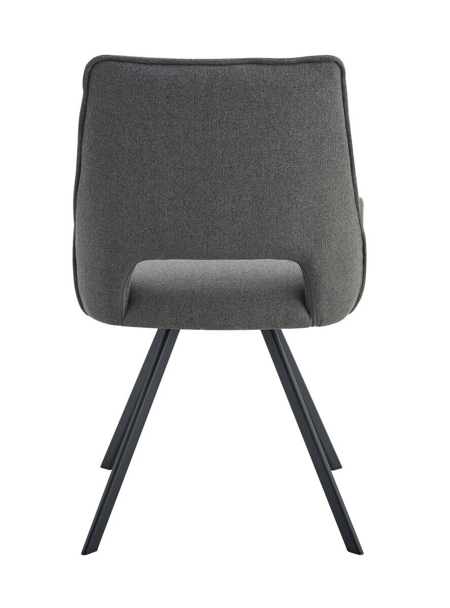 Stuhl HELEN, 2er Set anthrazit Stoff B/H/T: ca. 56x91x63 cm