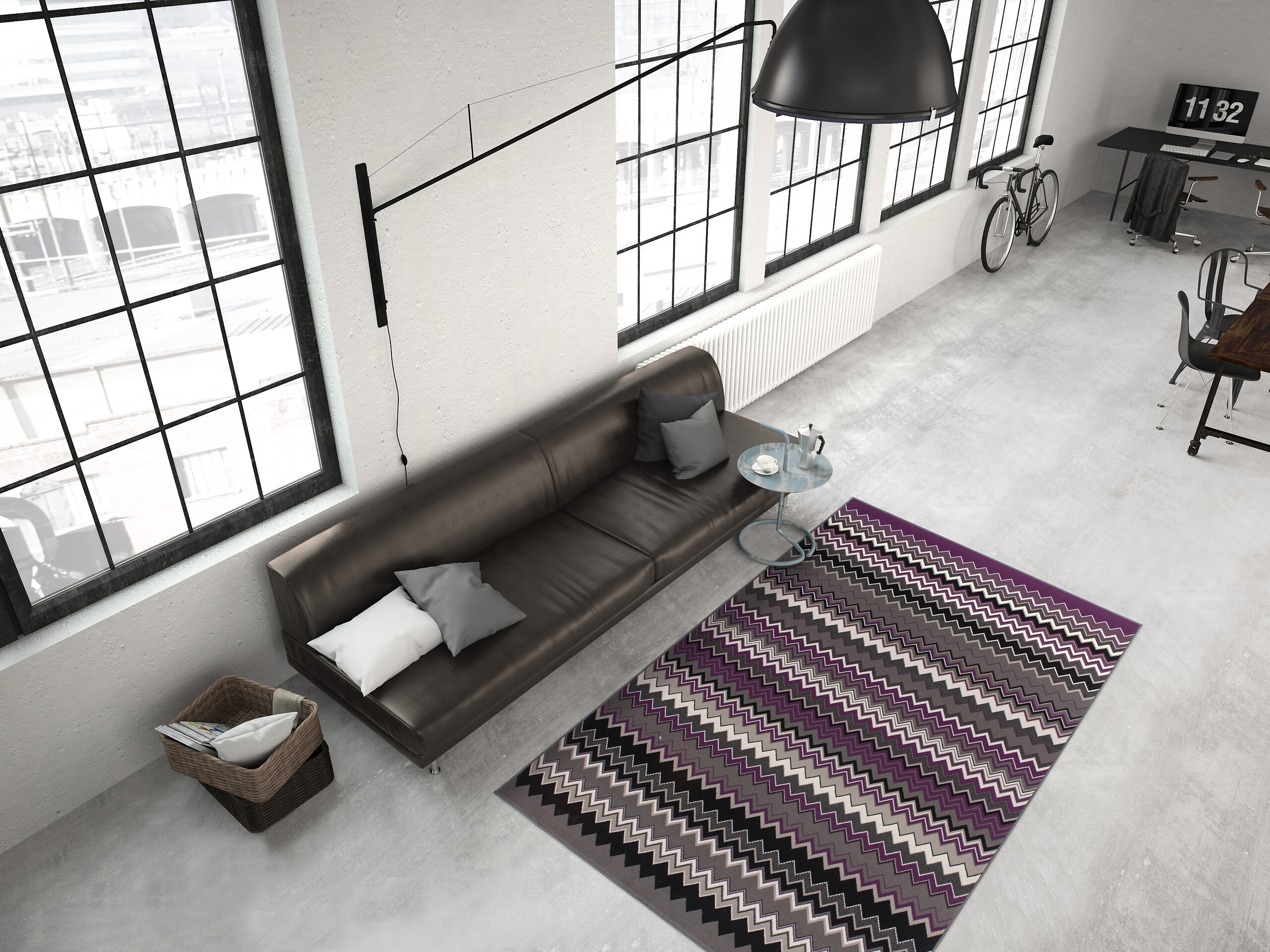 Kayoom Kurzflorteppich Now! 725 violett B/L: ca. 160x230 cm Kayoom Kurzflorteppich Now! 725 violett B/L: ca. 160x230 cm