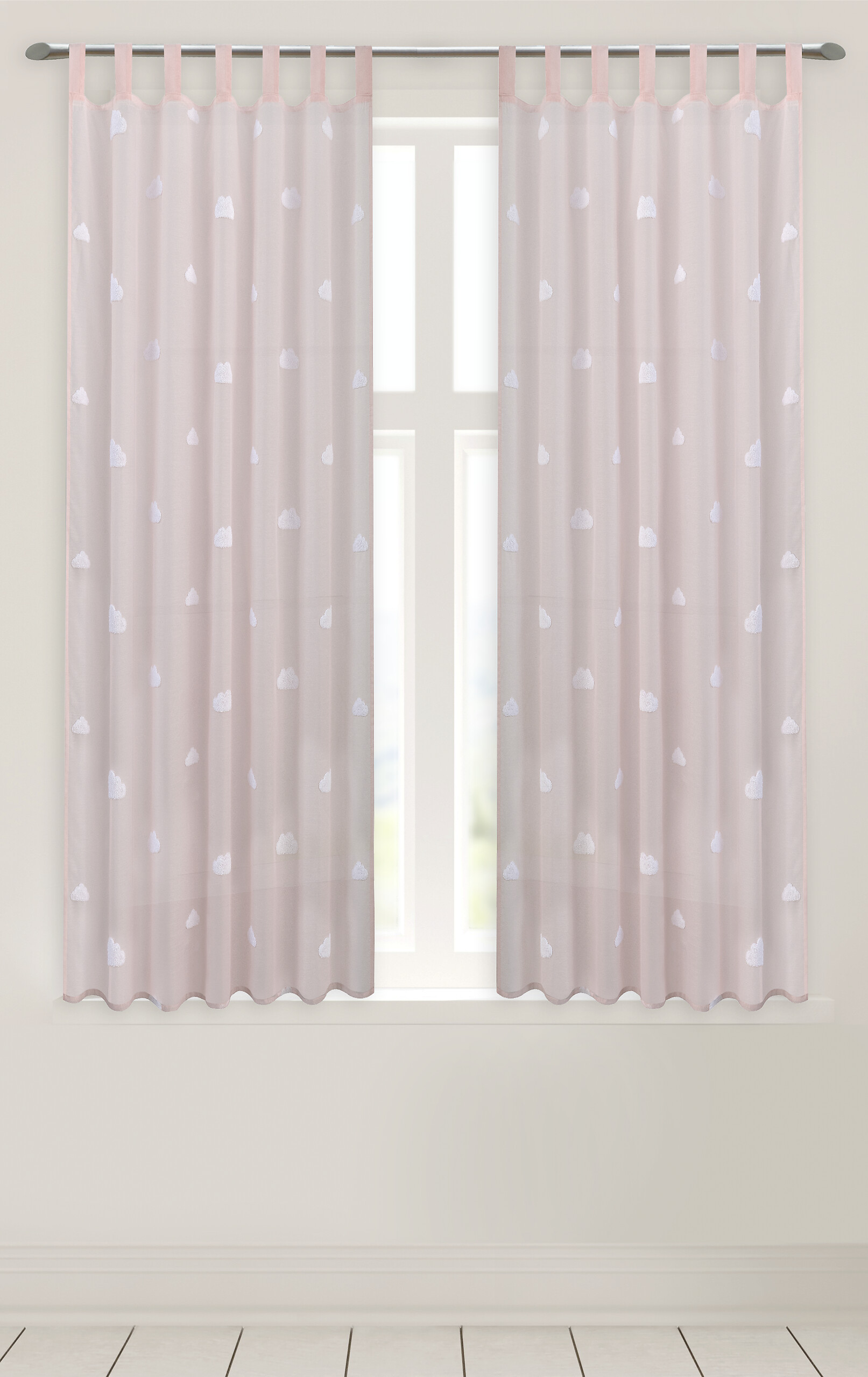 POCOline Kombivorhang Clouds rosé B/L: ca. 140x175 cm