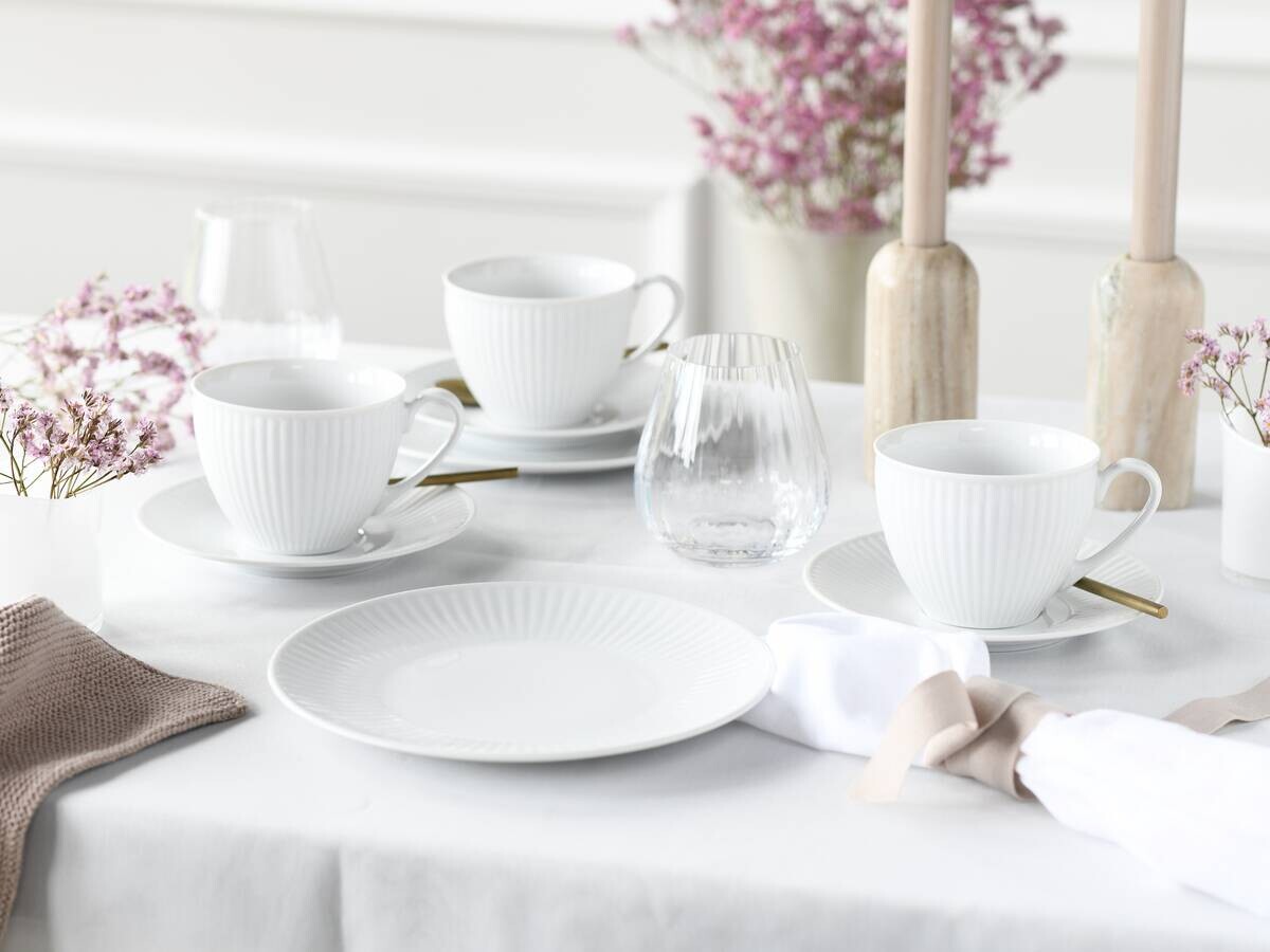 CreaTable Kombiservice Valencia weiß Porzellan 30 tlg.