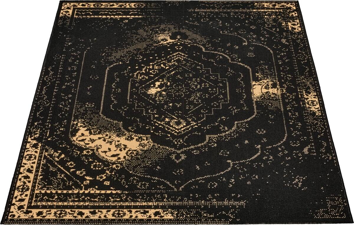 Webteppich Luxus schwarz B/L: ca. 160x230 cm