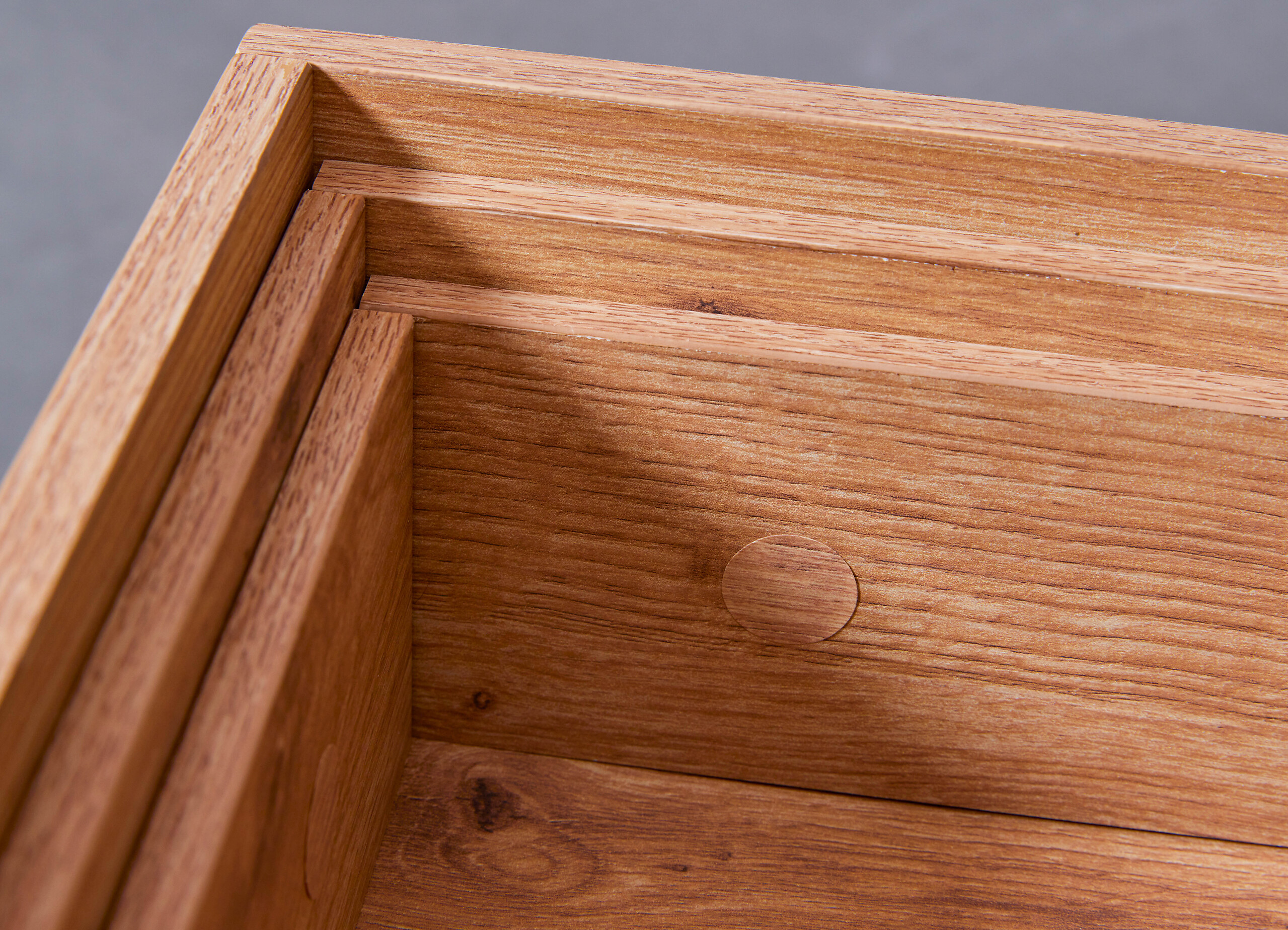 Inter Link Couchtisch Filora Eiche Holz B/H/L: ca. 50x40x110 cm