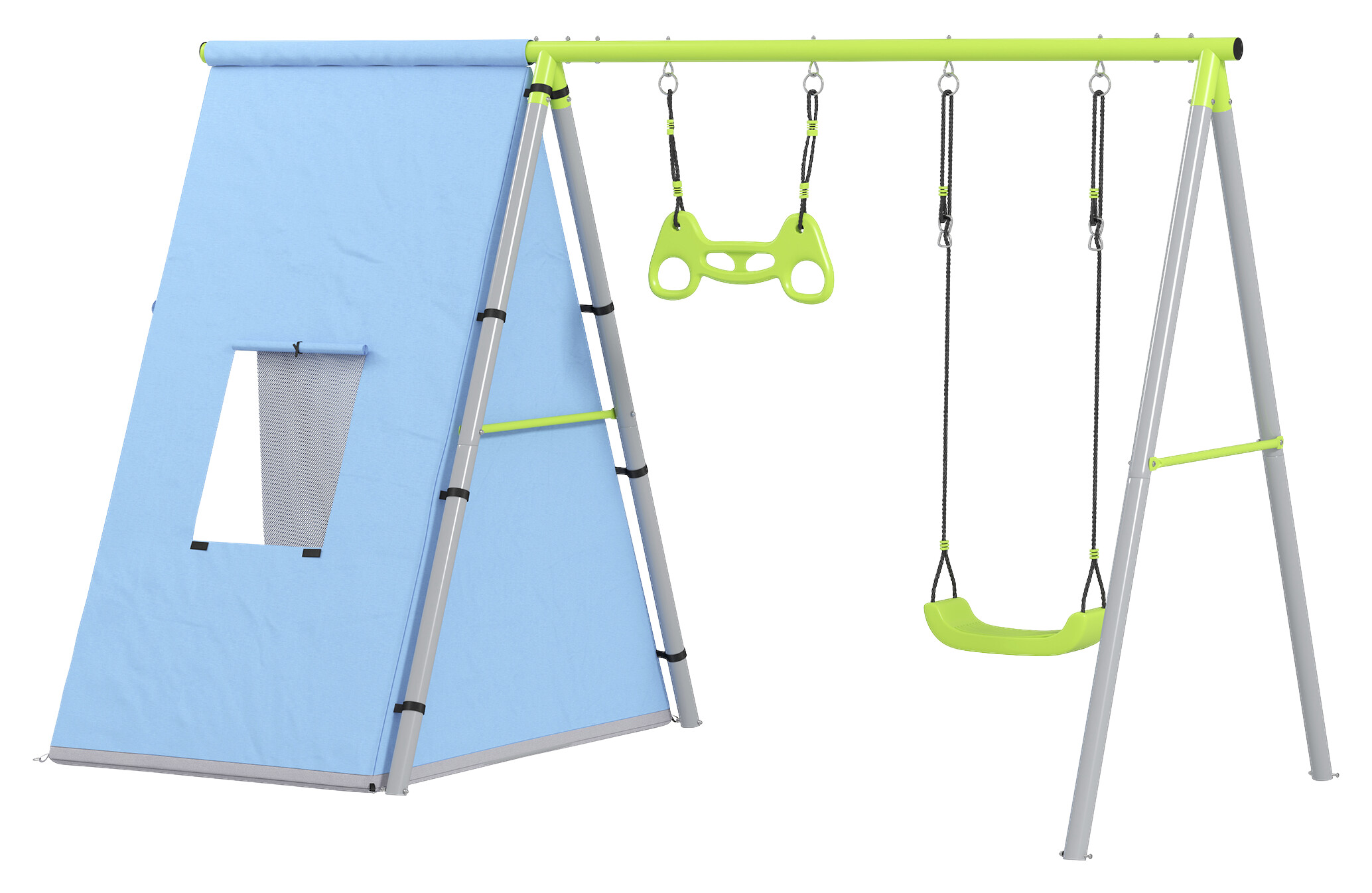 AIYAPLAY Kinderschaukel blau B/H/L: ca. 180x182x283 cm