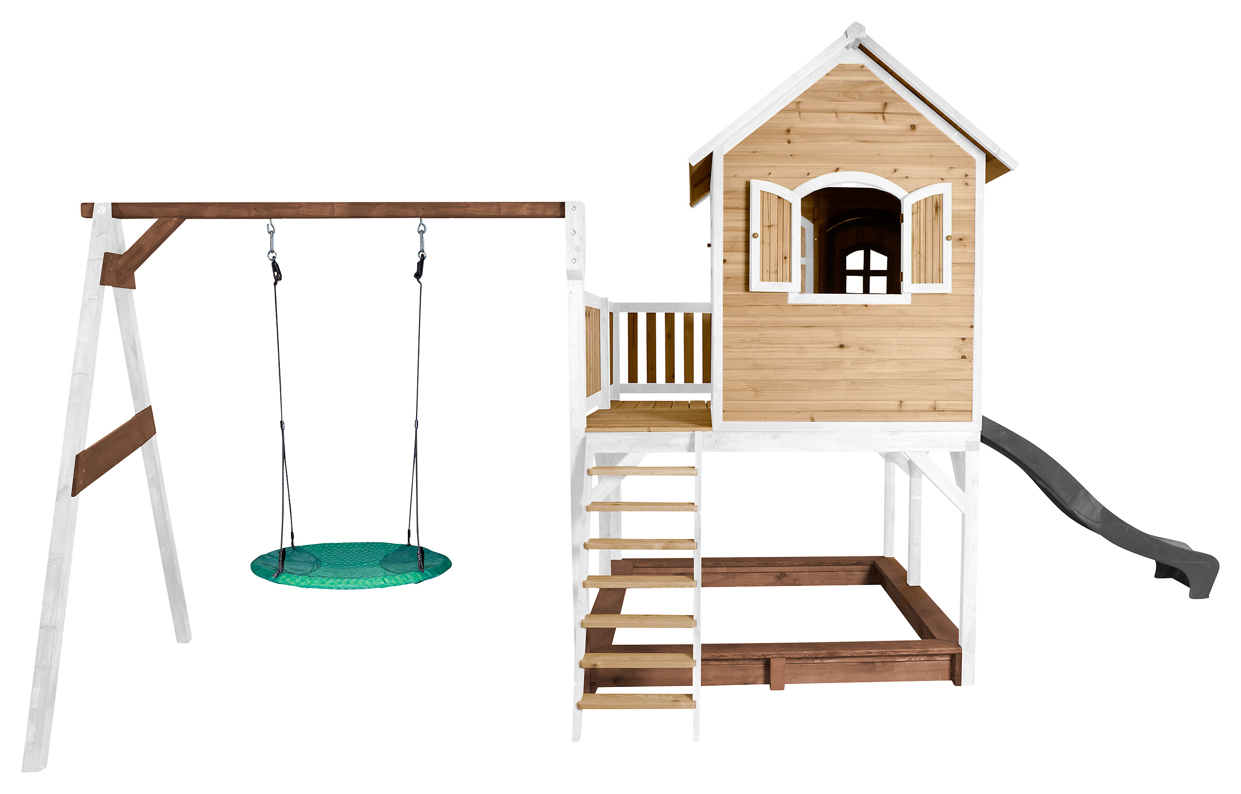 AXI Spielhaus Liam braun B/H/L: ca. 541x291x277 cm