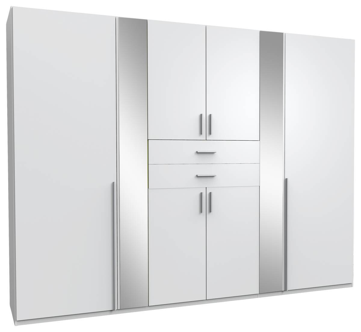 Kleiderschrank Vanea weiß B/H/T: ca. 270x210x58 cm