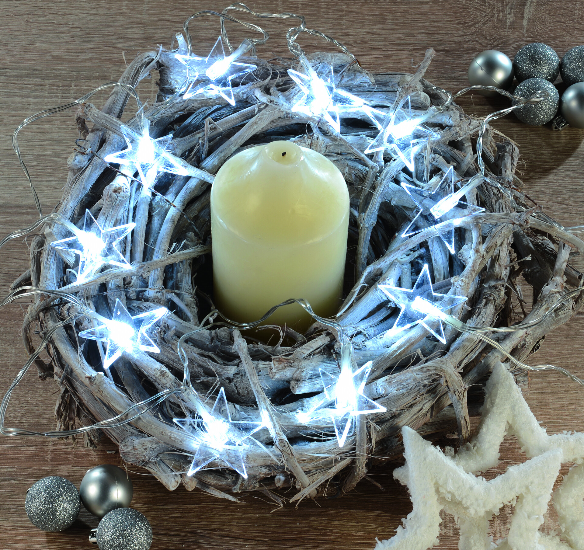 POCOline LED-Lichterkette kaltweiß Kunststoff L: ca. 300 cm