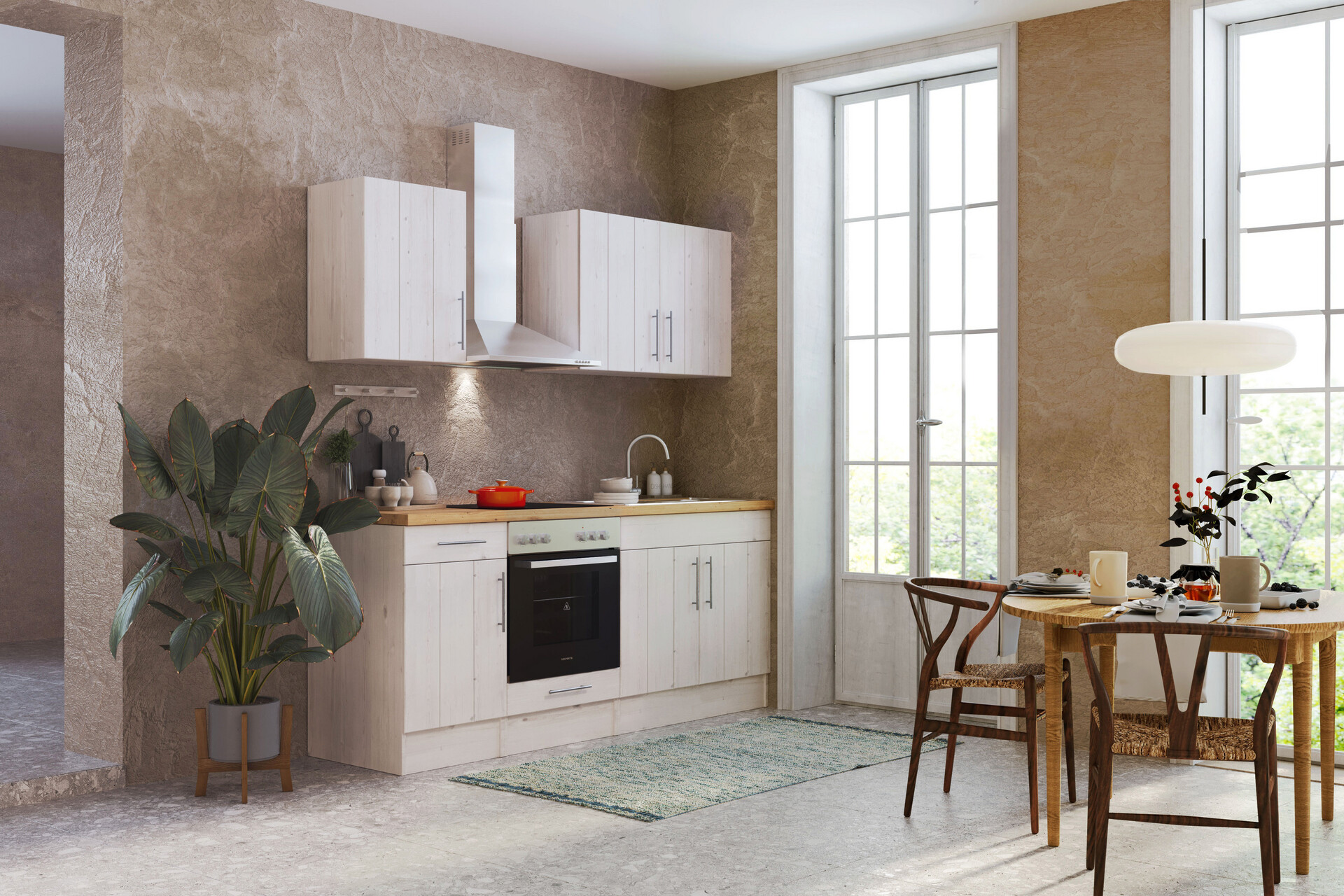 Respekta Küchenblock Premium B/H/T: ca. 210x211x60 cm