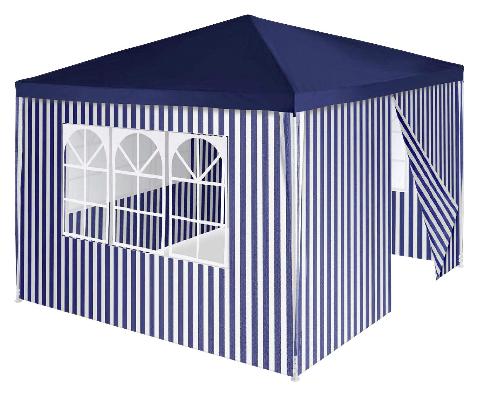 VCM Pavillon royalblau Polyester-Mischgewebe B/H/L: ca. 300x187x300 cm