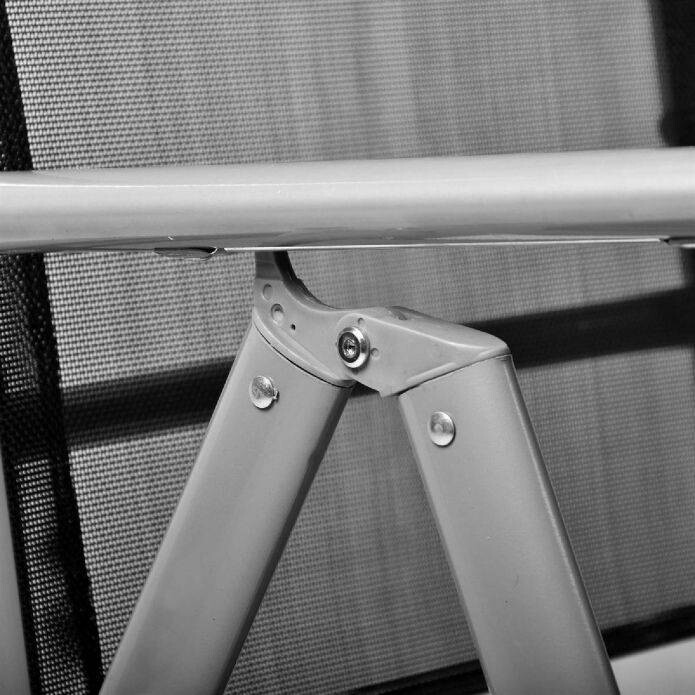 VCM Klappsessel 4er Set schwarz Aluminium B/H/T: ca. 56x105x65 cm