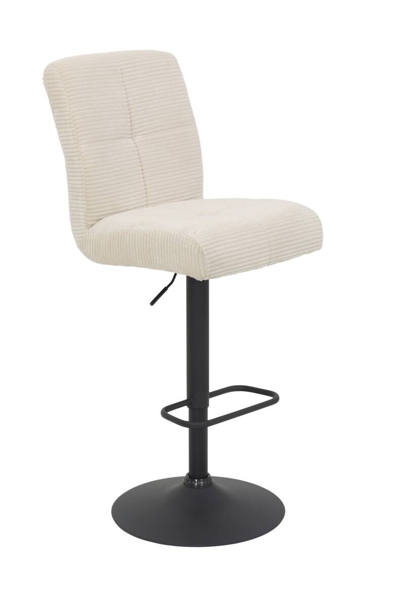 Barhocker Leni I, 2er-Set creme Microfaser B/H/T: ca. 44x124x57 cm