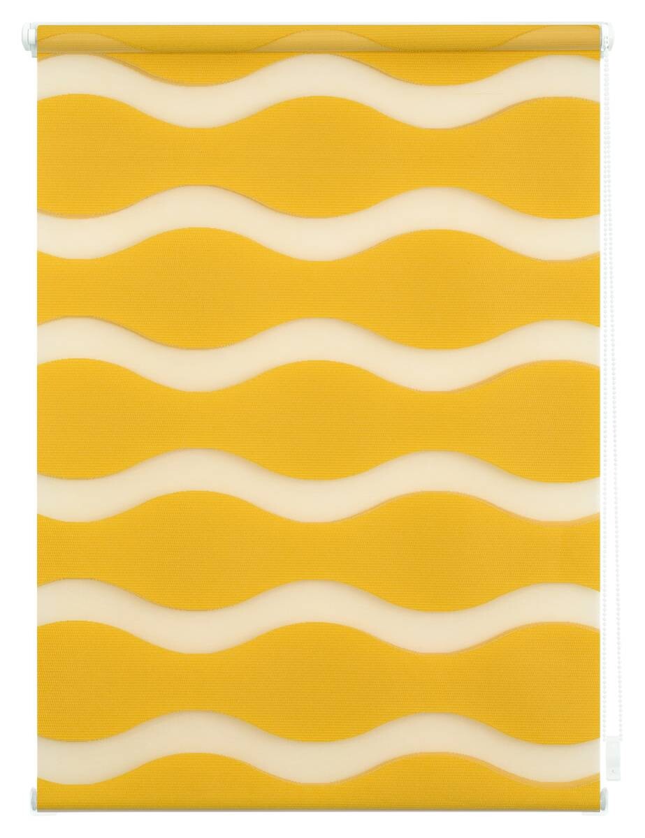 LICHTBLICK Doppelrollo Duo Welle senfgelb B/L: ca. 80x150 cm