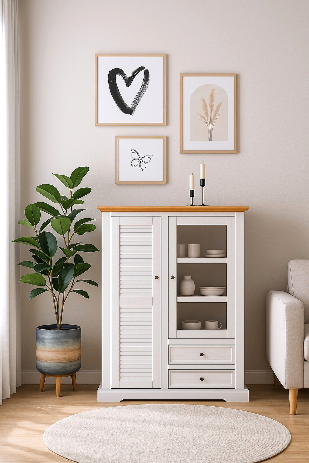 Highboard Breda B/H/T: ca. 114x156x42 cm