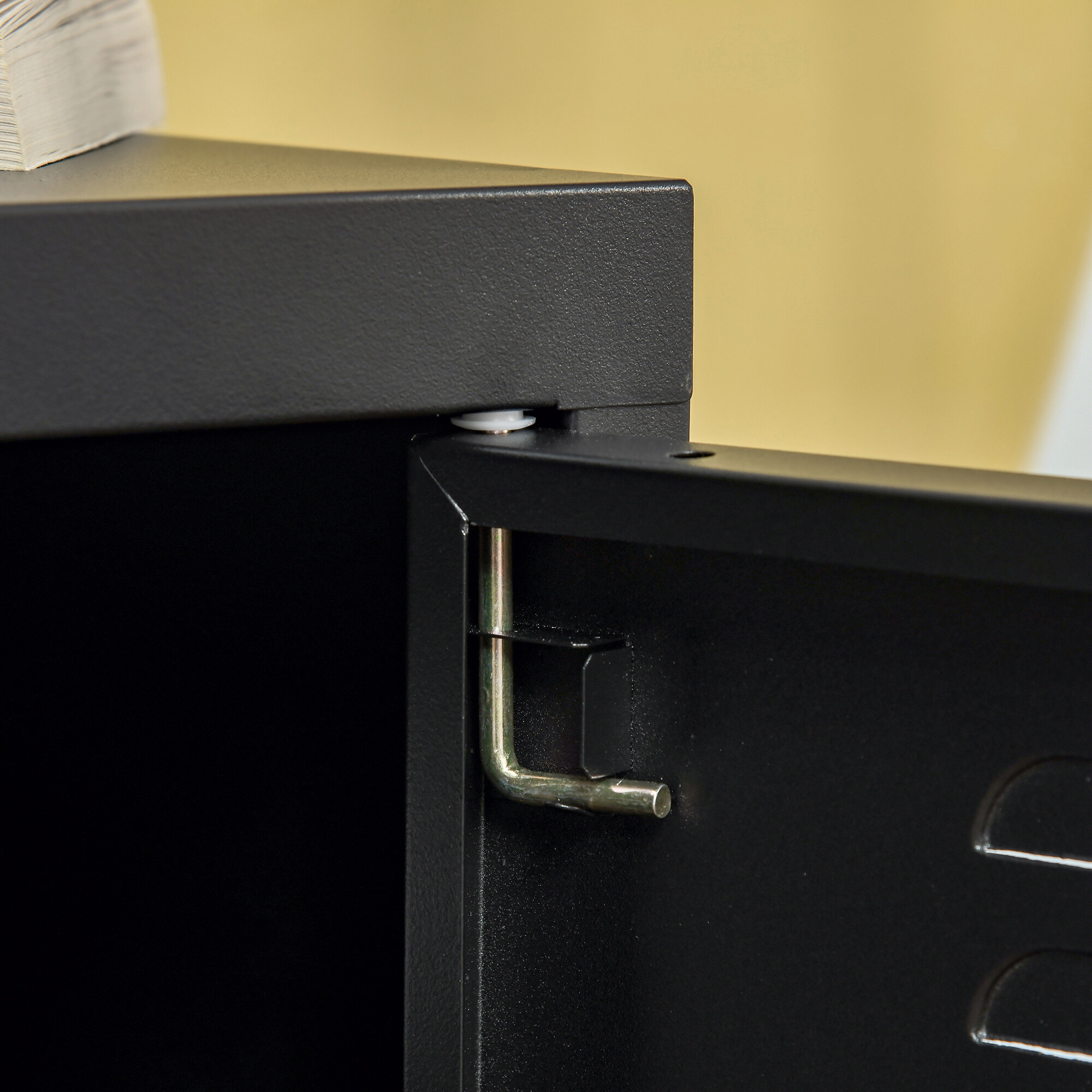 Nachtkonsole 831-429BK schwarz B/H/T: ca. 40x50x40 cm