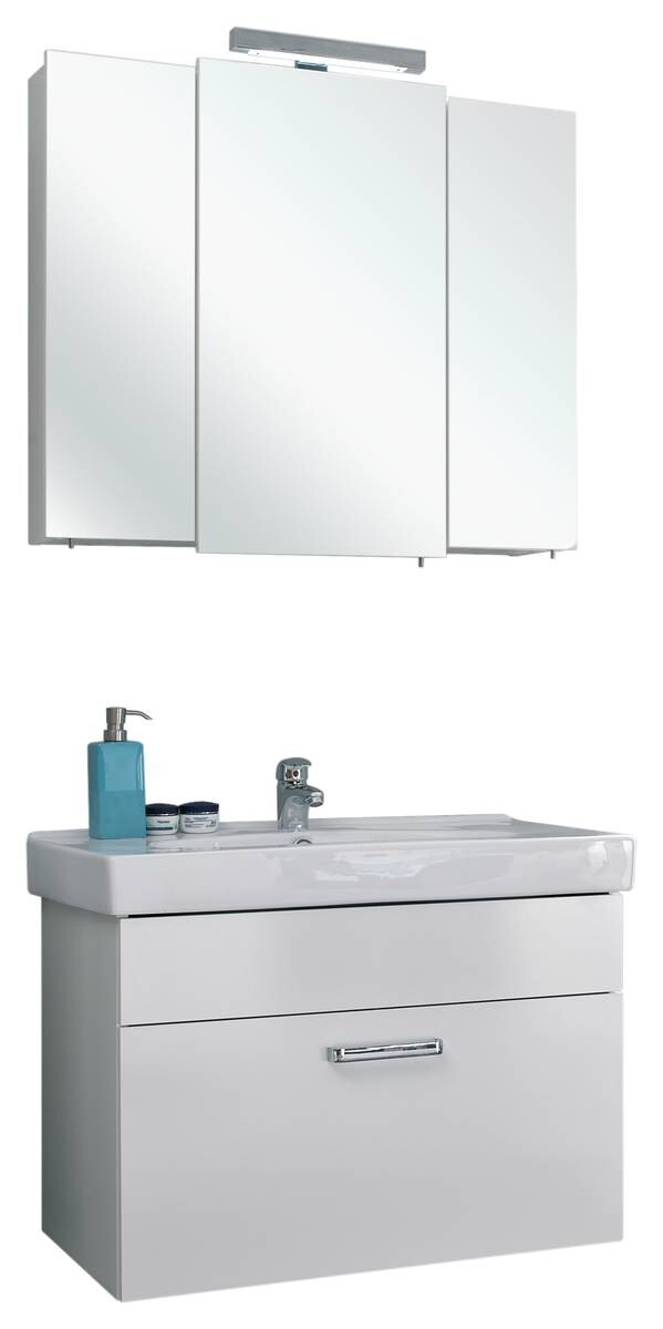 Badezimmer-Set Quickset 312 weiß glanz B/H/T: ca. 83x200x48 cm Badezimmer-Set Quickset 312 weiß glanz B/H/T: ca. 83x200x48 cm