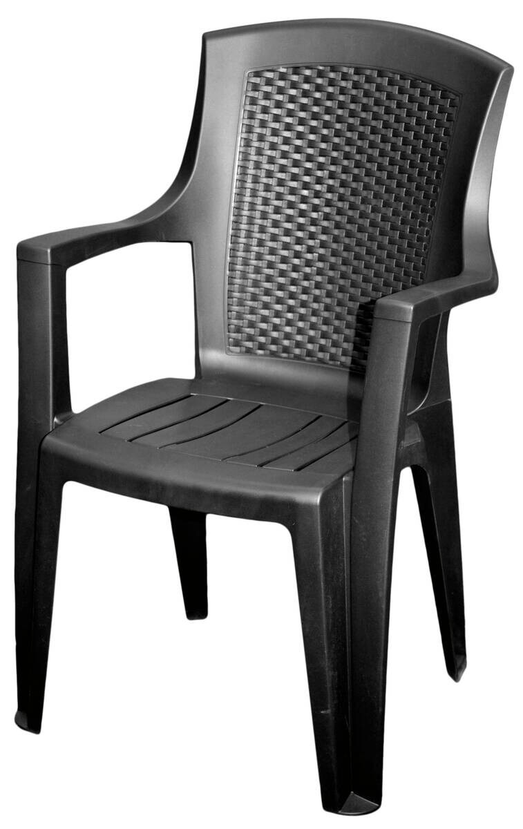 ProGarden Stapelsessel Eden anthrazit Kunststoff B/H/L: ca. 55x91x46 cm