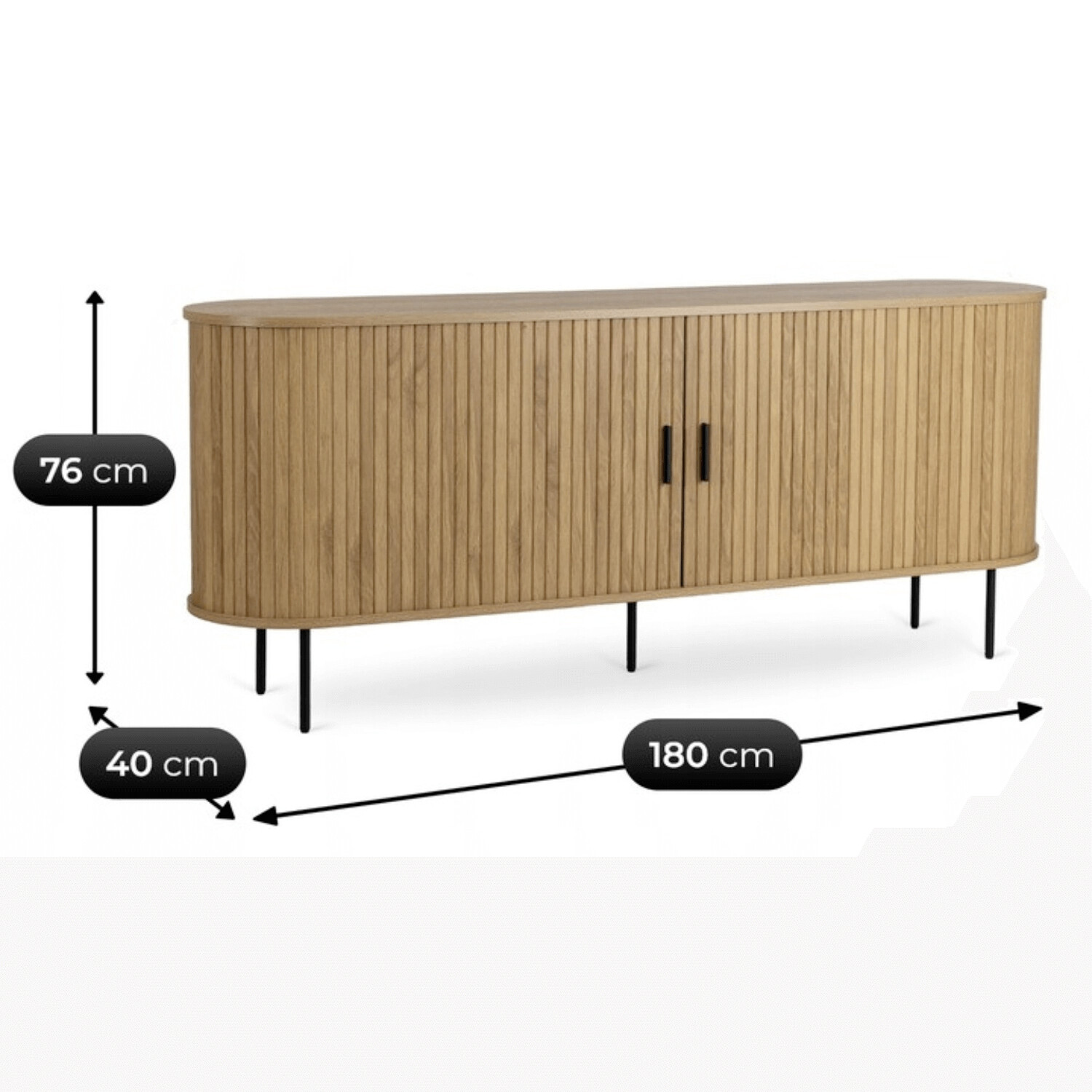 Kommode SELVA Eiche Sonoma Nachbildung B/H/T: ca. 180x76x40 cm