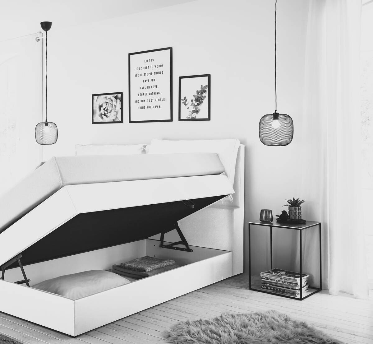 Boxspringbett Lissy weiß Liegefläche B/L: ca. 140x200 cm