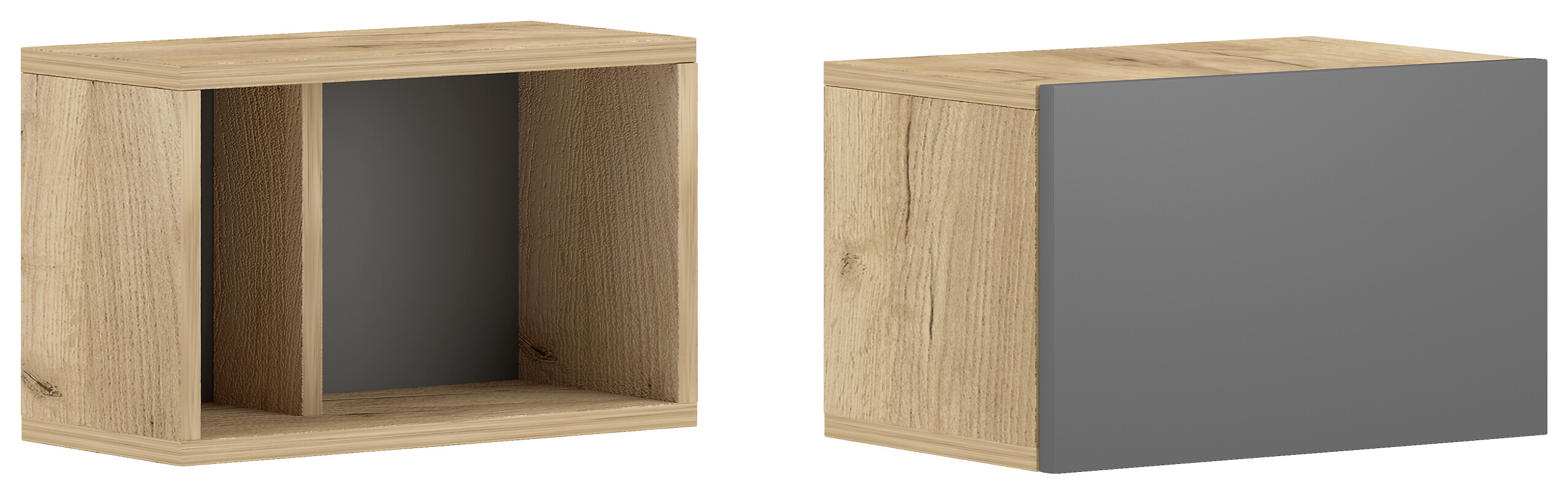 Wohnwand Barcelona Craft Eiche Nachbildung Graphit B/H/T: ca. 40x25x18 cm