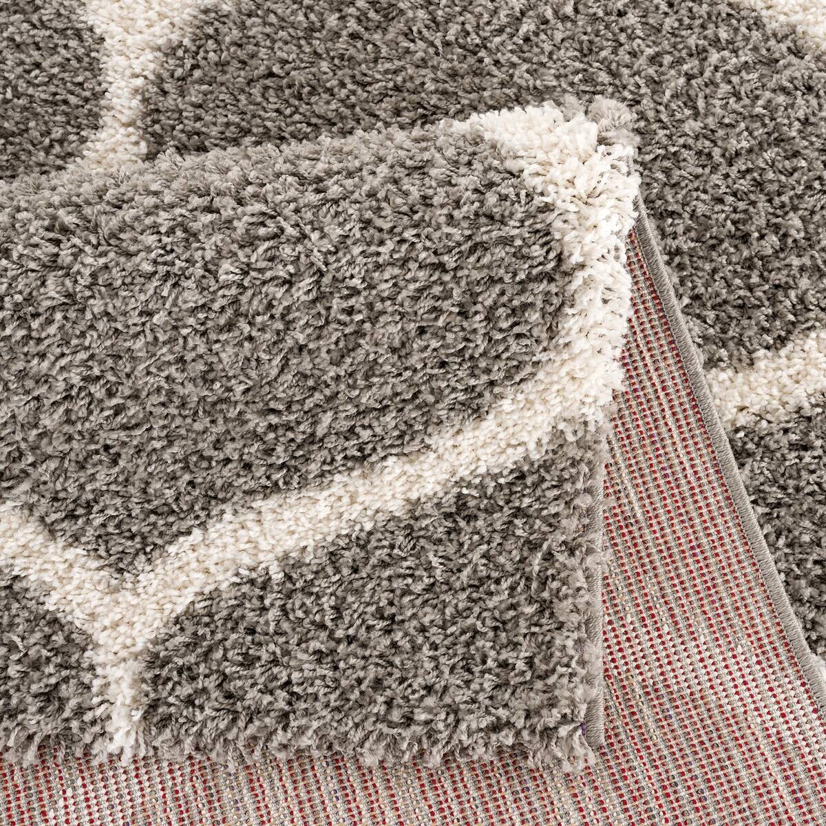 Sanat Hochflorteppich MADRID hellgrau B/L: ca. 80x150 cm