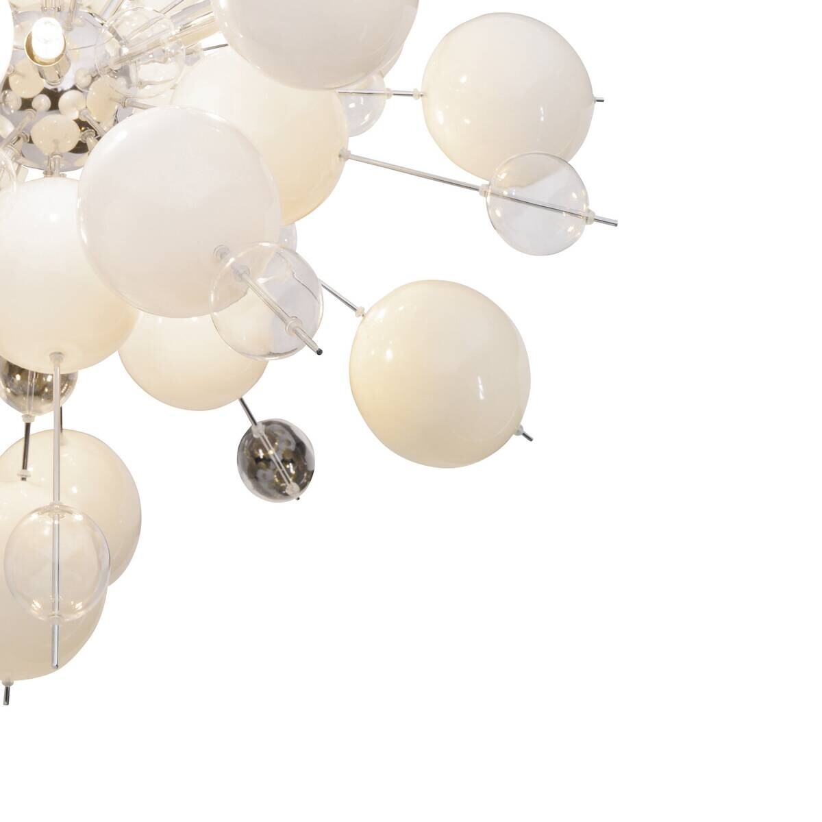 Näve Leuchten Pendelleuchte 7026423 weiß Metall Glas B/H/T: ca. 65x150x65 cm G9 10 Brennstellen