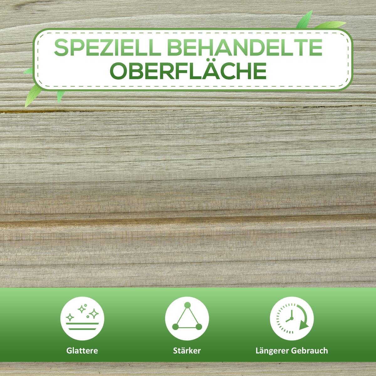 Outsunny Hochbeet grün Holz B/H/L: ca. 51x76x91 cm