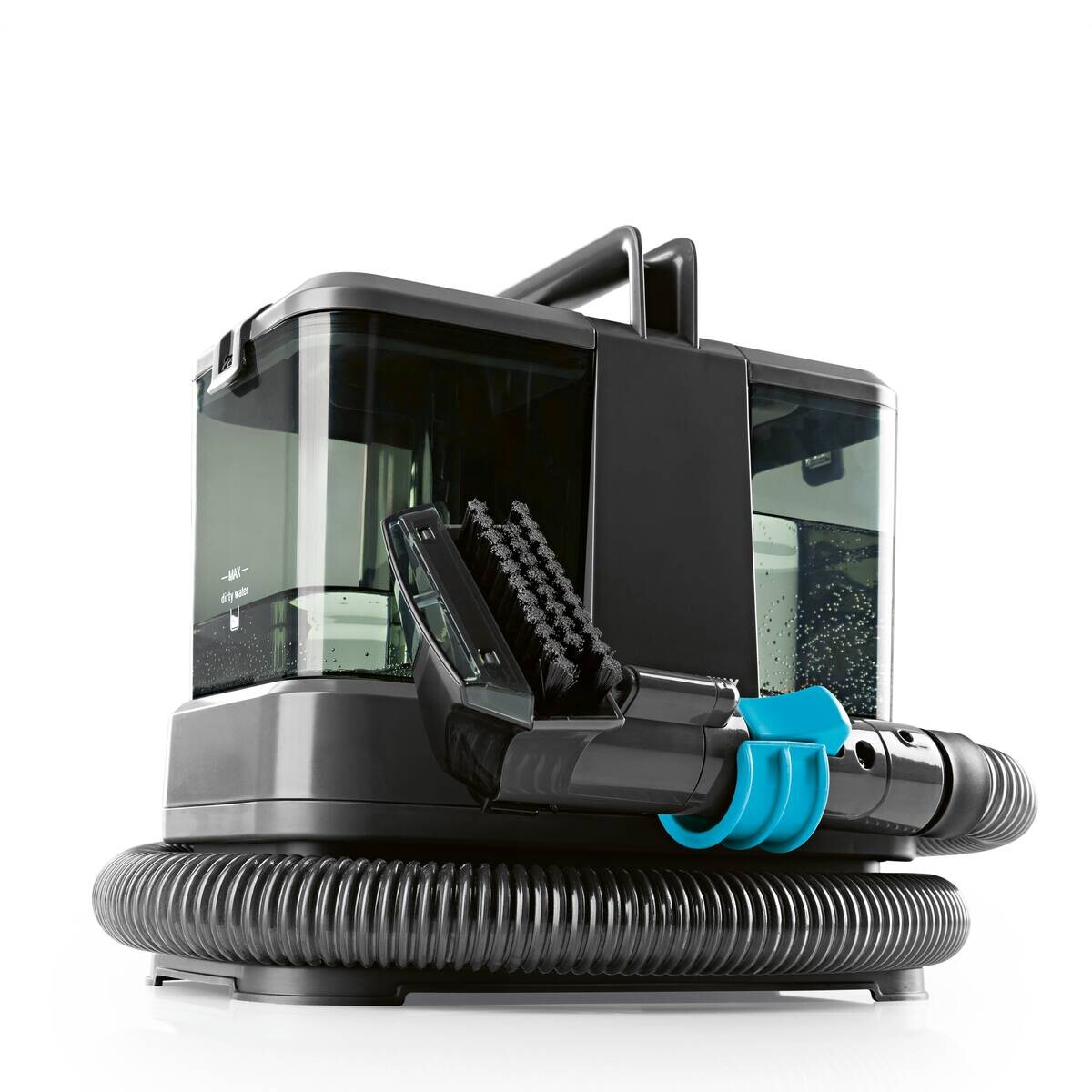 CLEANmaxx Polster -und Teppichreiniger 16382 grau blau Kunststoff B/H/L: ca. 22x27x26 cm ca. 330 W