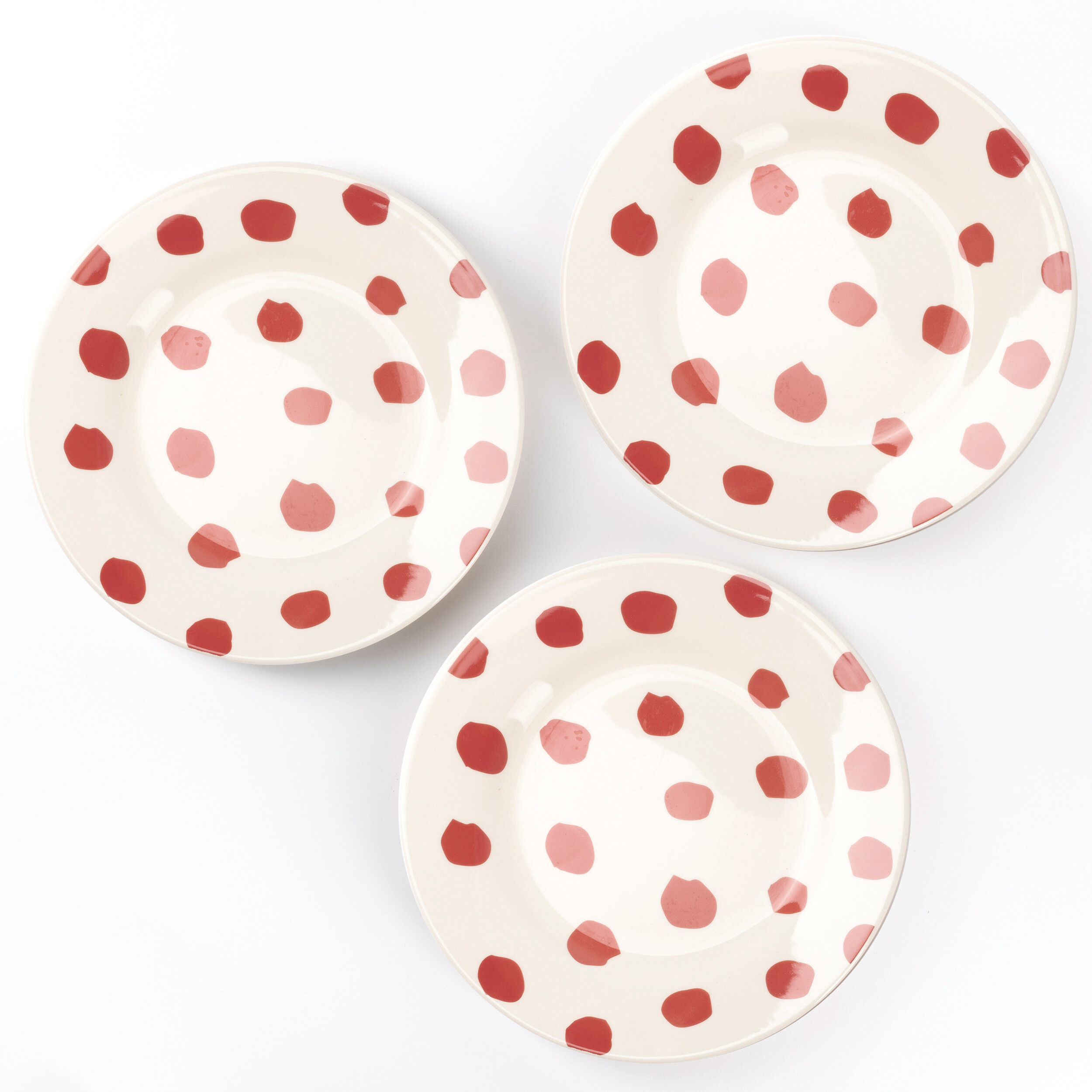 CASA SAMANTHA Teller SABOR rot Steinzeug 3 tlg.
