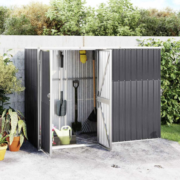 vidaXL Geräteschuppen anthrazit B/H/T: ca. 225x161x89 cm