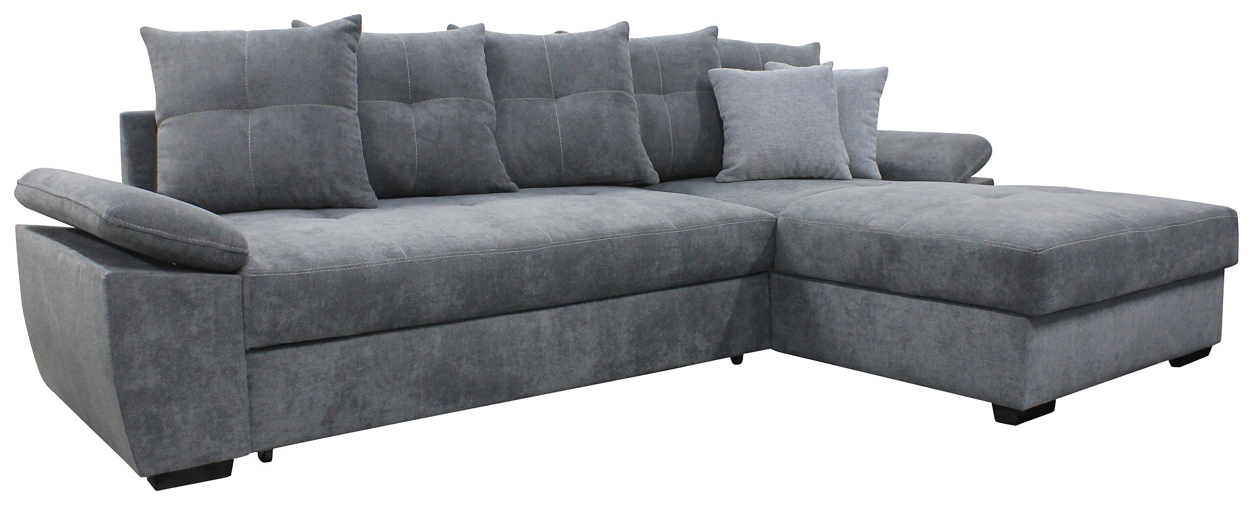 Ecksofa mit Bettfunktion und Bettkasten hellgrau B/H/T: ca. 274x90x168 cm Ecksofa mit Bettfunktion und Bettkasten hellgrau B/H/T: ca. 274x90x168 cm