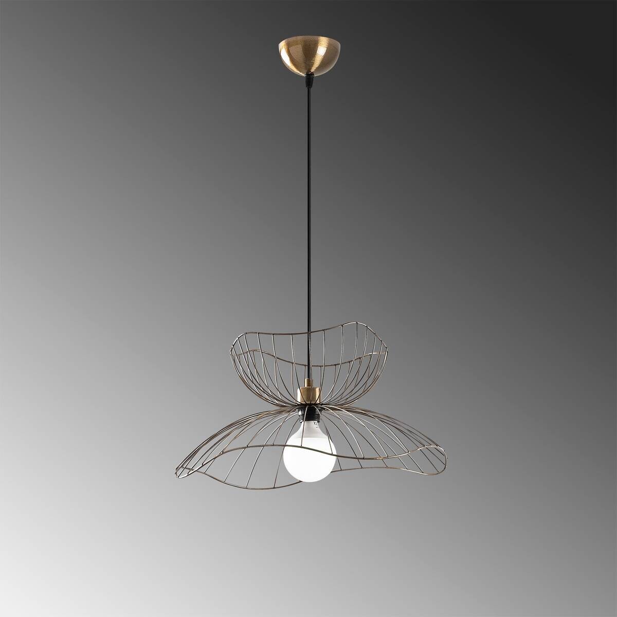 Opviq Pendelleuchte Farac bronze Eisen B/H/T/L/D: ca. 50x111x50x50x50 cm E27 1 Brennstellen