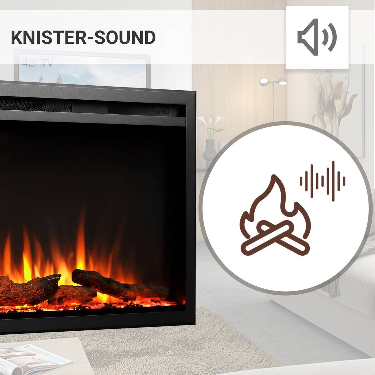 Balderia Elektrischer-Kamin Atlanta EF288B schwarz B/H/L: ca. 14,7x48x152,4 cm