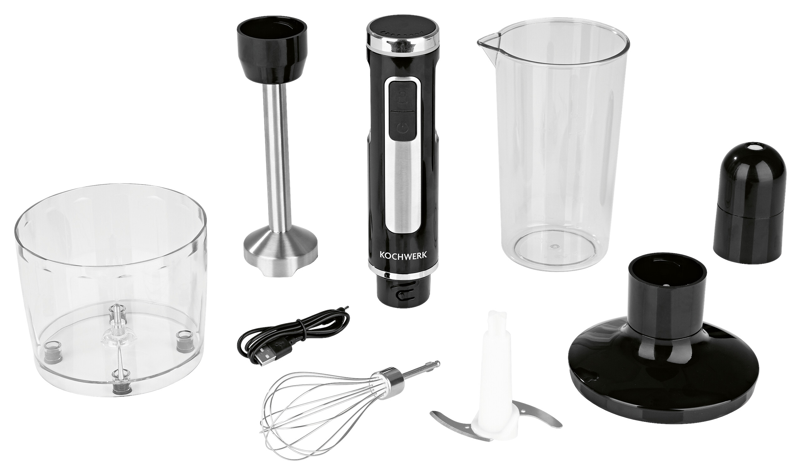 Rachs KOCHWERK Stabmixer 13699 schwarz Kunststoff Edelstahl B/H/L: ca. 6x31,5x6 cm Rachs KOCHWERK Stabmixer 13699 schwarz Kunststoff Edelstahl B/H/L: ca. 6x31,5x6 cm