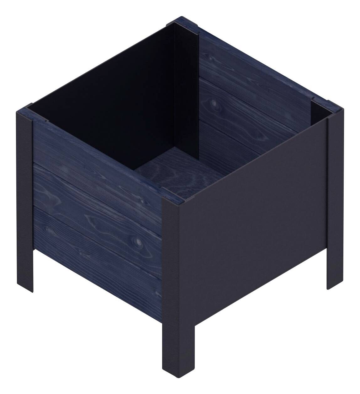 UPYARD Hochbeet MODERN schwarz Holz B/H/L: ca. 36x32x36 cm