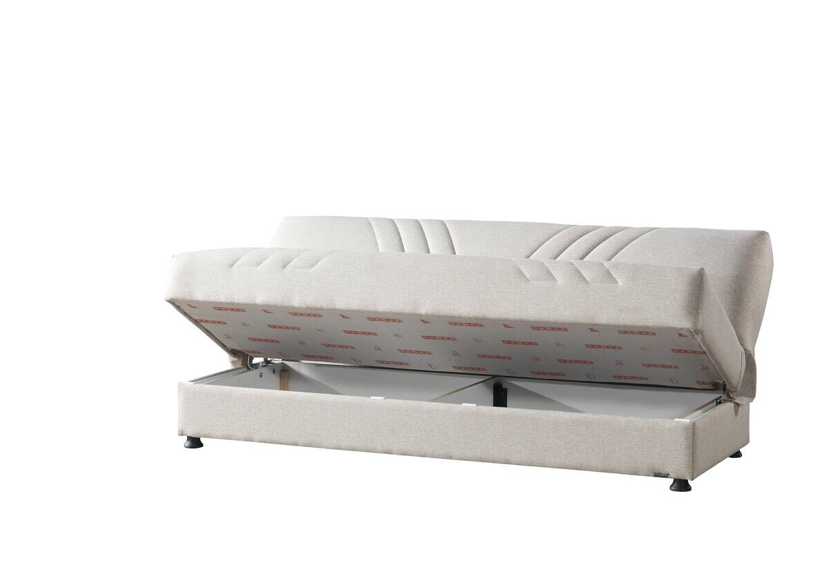 Schlafsofa Kemer beige Microfaser B/H/T: ca. 196x89x84 cm