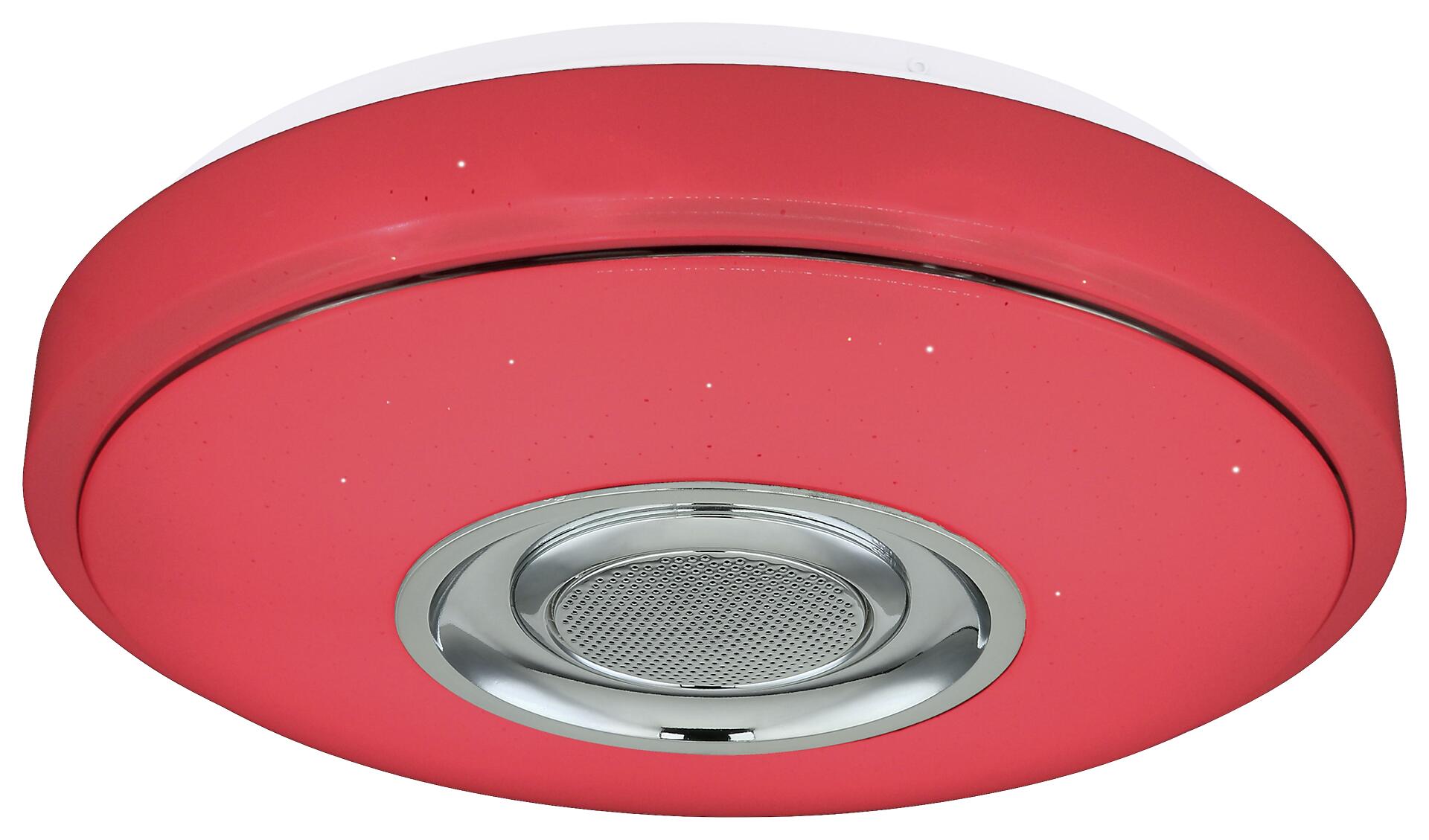 POCOline Deckenleuchte Sound weiß Chrom Kunststoff Metall H/D: ca. 8x34 cm