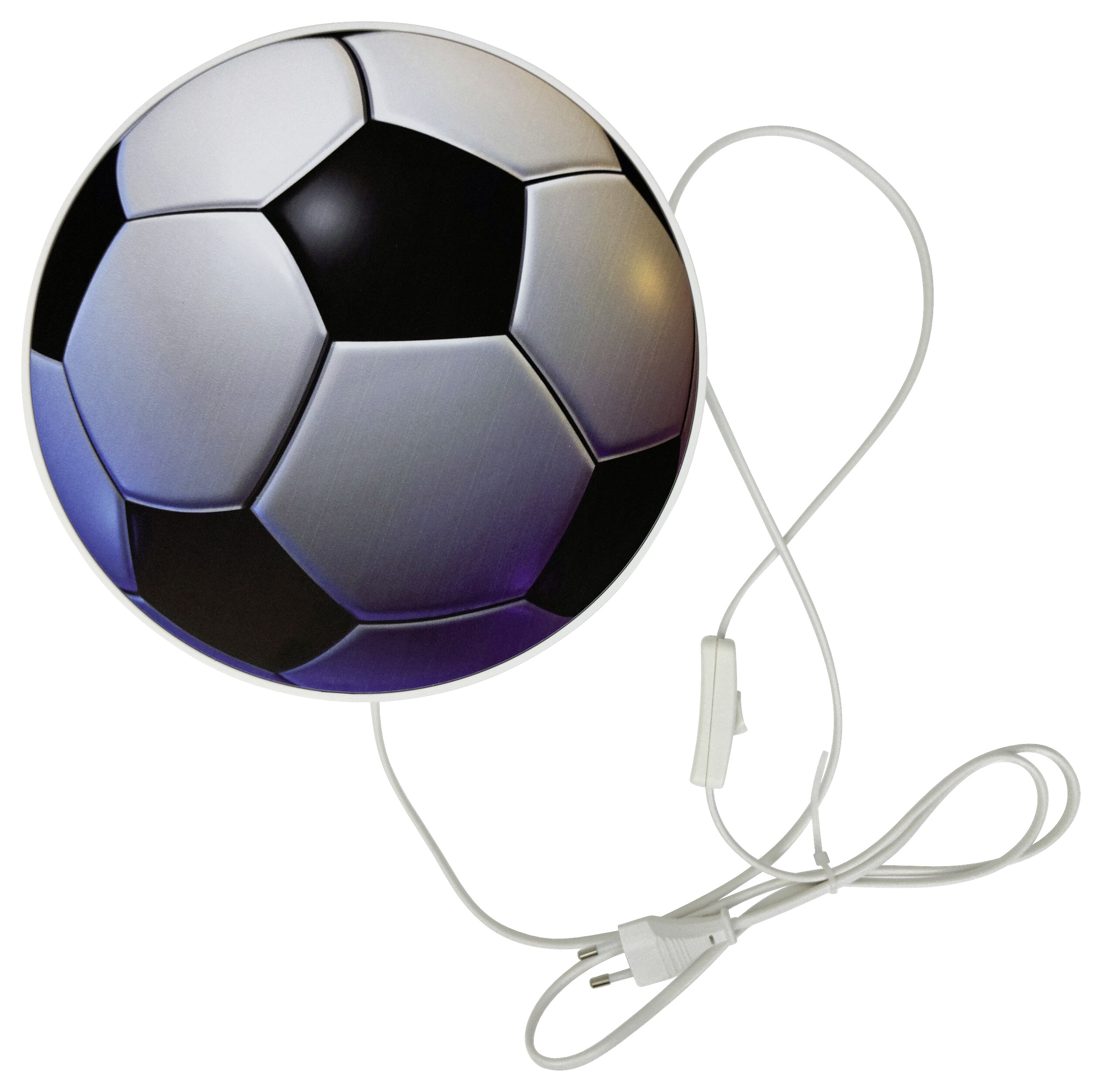Niermann Kinderwandleuchte Fußball schwarz weiß Kunststoff