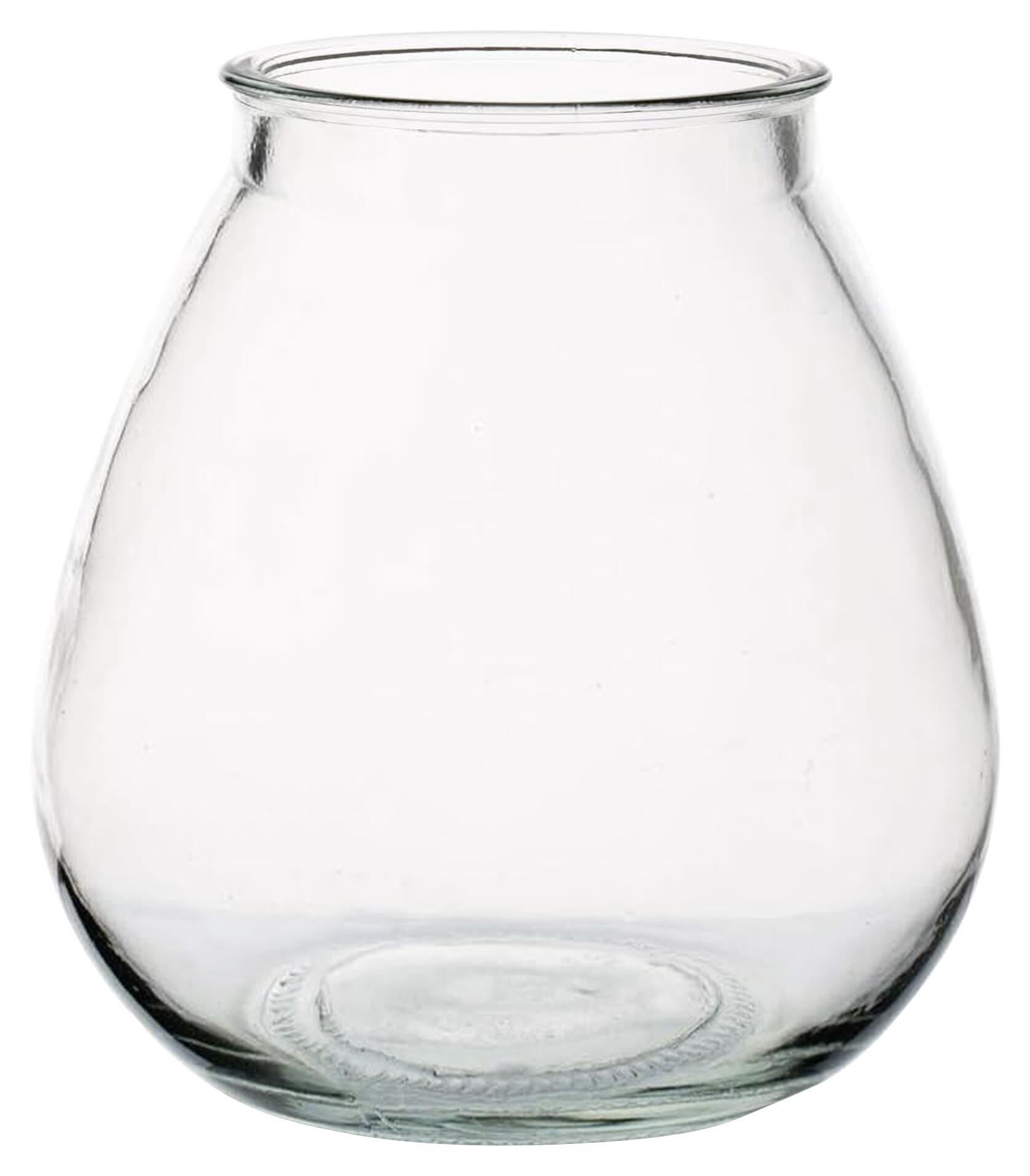 Vase klar Glas B/H/L: ca. 24,5x24,5x28 cm