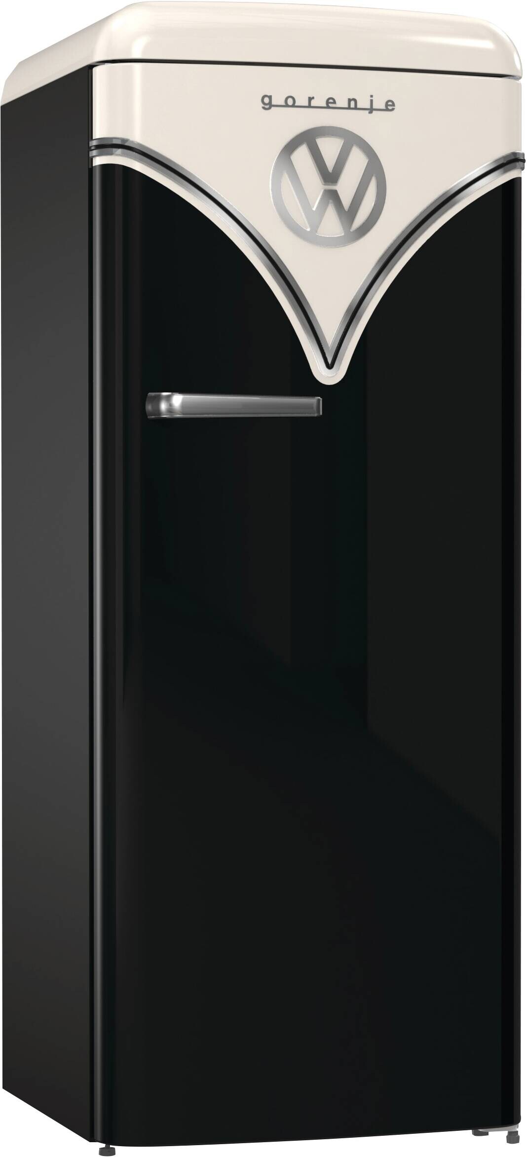 Gorenje VW-Retro-Kühlschrank OBRB615DBK schwarz B/H/L: ca. 59,5x152,5x66,1 cm