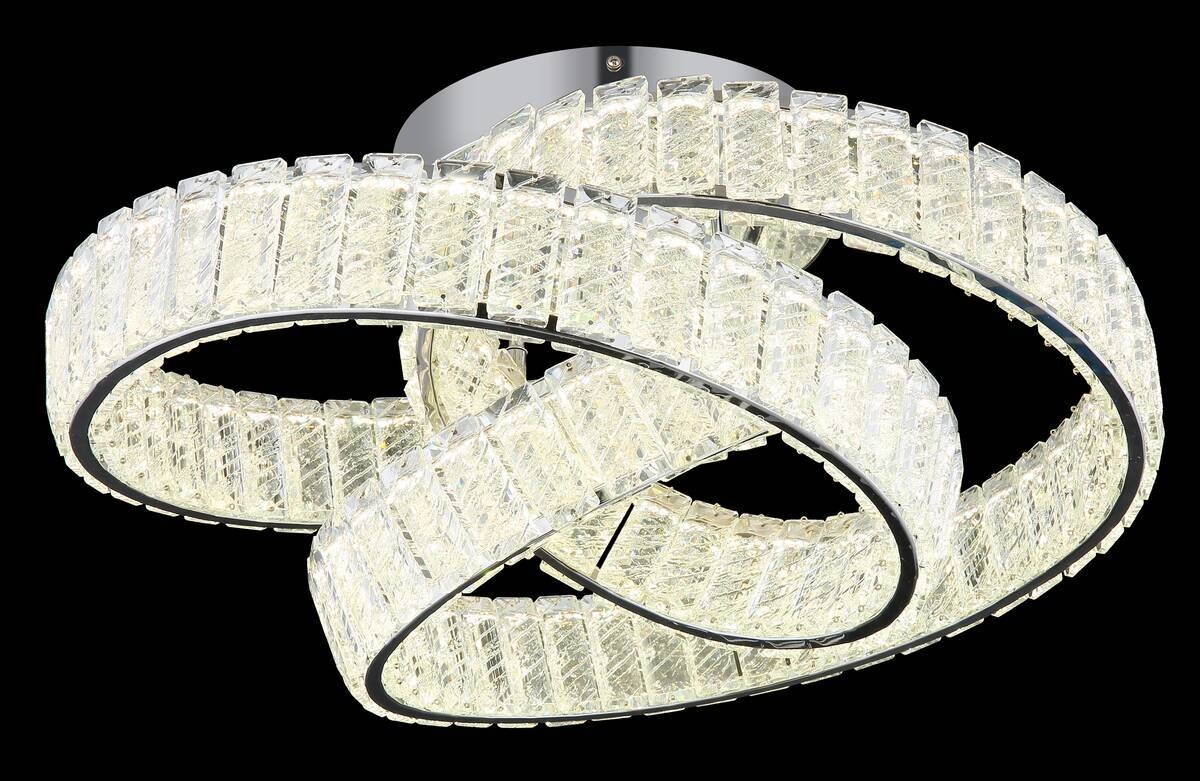 GLOBO Deckenleuchte Chrom klar Metall B/H/D: ca. 47x26x60 cm 1 Brennstellen