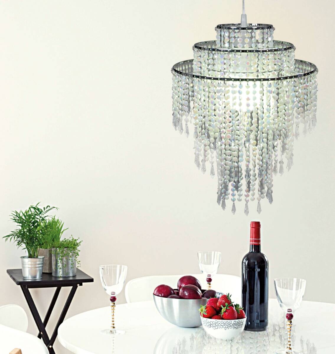 Näve Leuchten Pendelleuchte 7013831 transparent Metall Kunststoff B/H/T: ca. 32x43x32 cm E27 1 Brennstellen