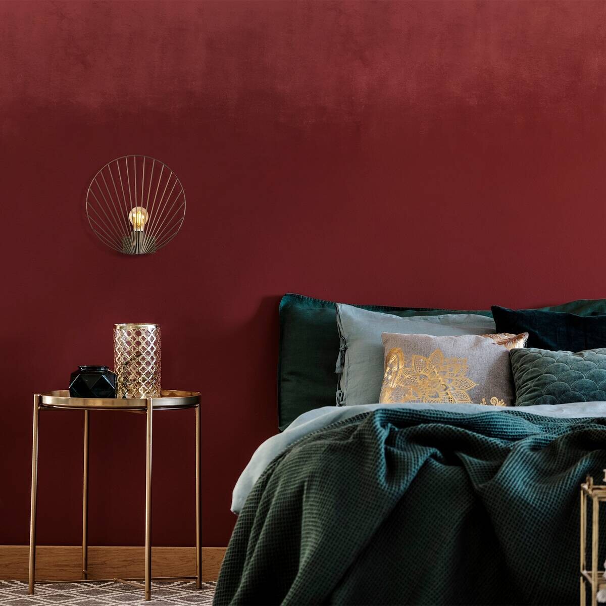 Opviq Wandleuchte Byisoo bronze Metall B/H/T/L/D: ca. 12x30x12x30x30 cm E27 1 Brennstellen