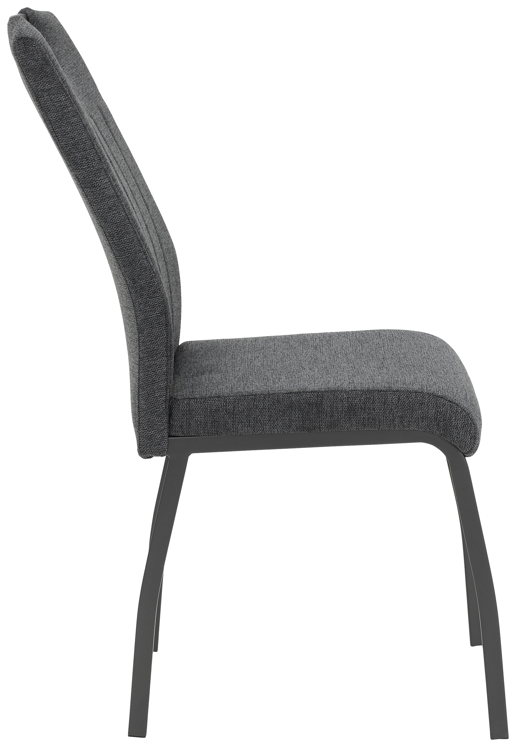 Stuhl 4er Set ELIF III anthrazit grau Microfaser Metall B/H/T: ca. 44x96x64 cm