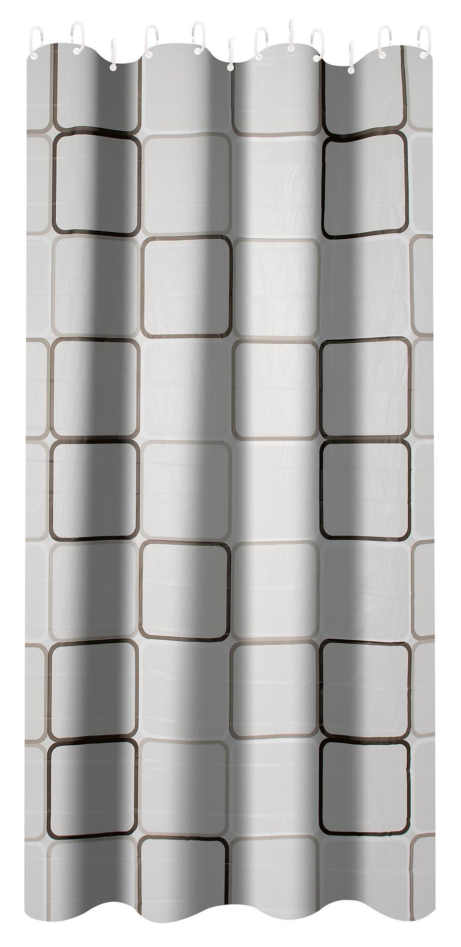 Acus Duschvorhang Window creme taupe Textil B/L: ca. 180x200 cm