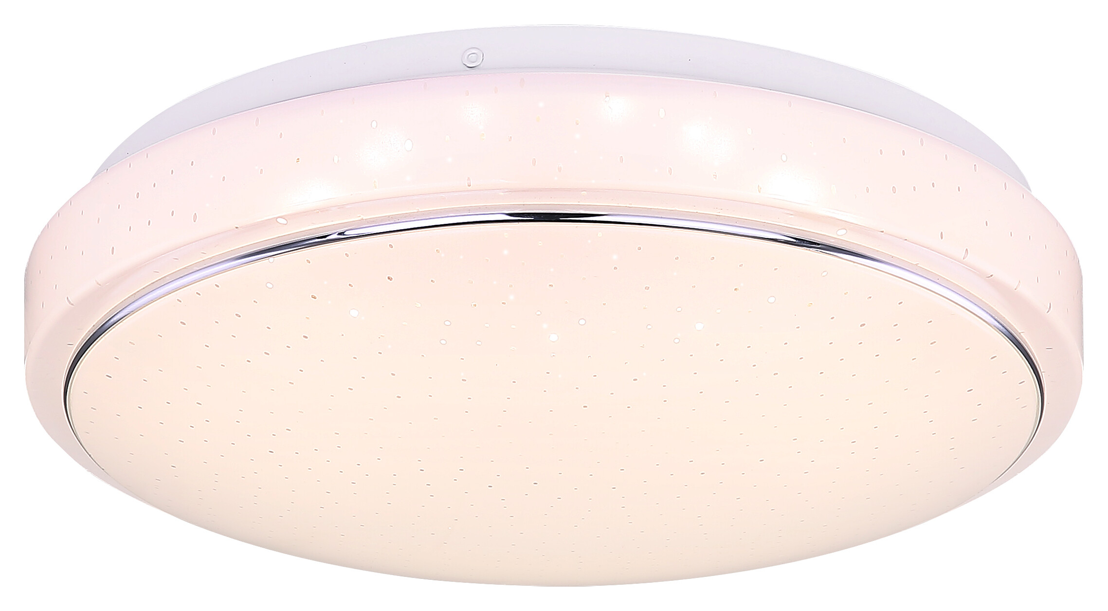 GLOBO Deckenleuchte Kalle weiß Opal Kunststoff Metall Chrom H/D: ca. 8x29 cm