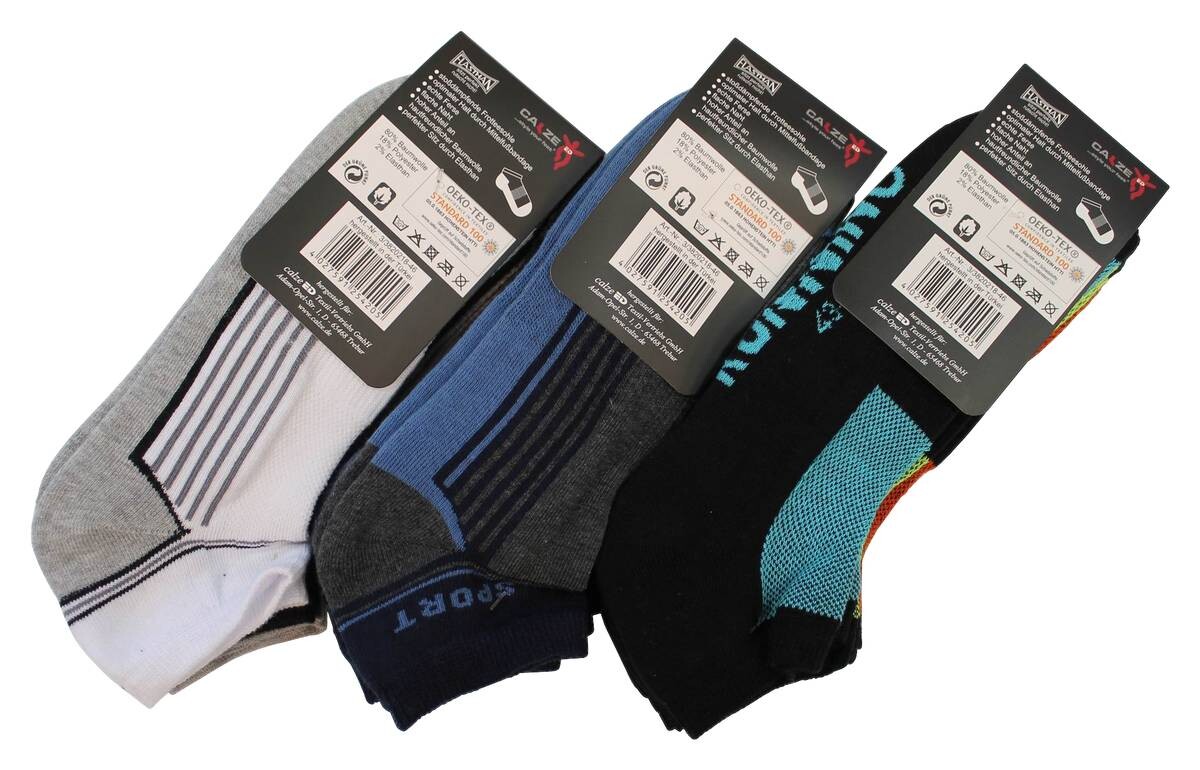 Herren-Socken sortiert 3 Packstücke Größe 43-44